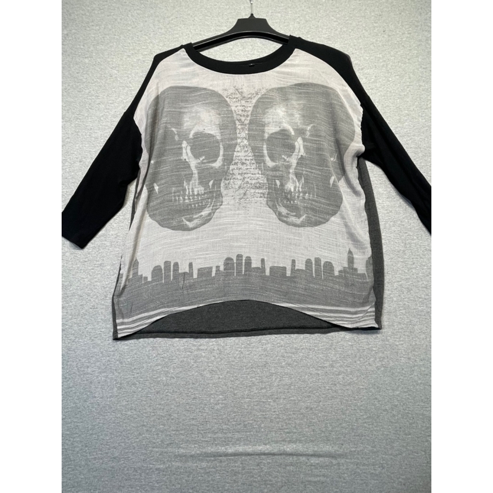 Women's Yuni Los Angeles T-Shirt, black and Grey, Size L
